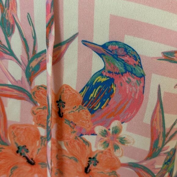 NWT AMERICA & BEYOND Hummingbird Print Maxi Dress M - Picture 7 of 13